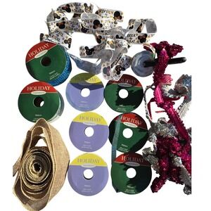 Holiday Inspirations Ribbon Lot Mickey‎ Halloween Easter Burlap Sequin Trim A5